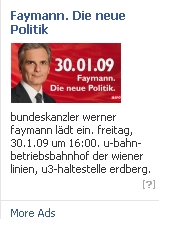 Facebook SPÃ– Werner Faymann Kampagne